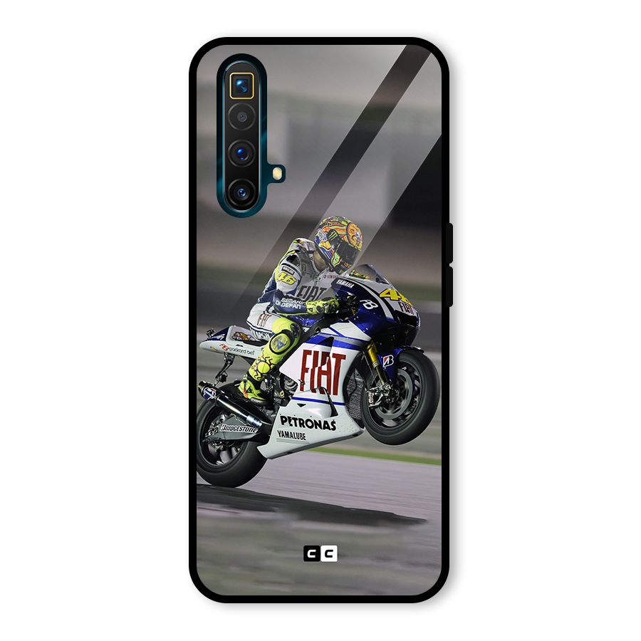 Champion Biker Glass Back Case for Realme X3