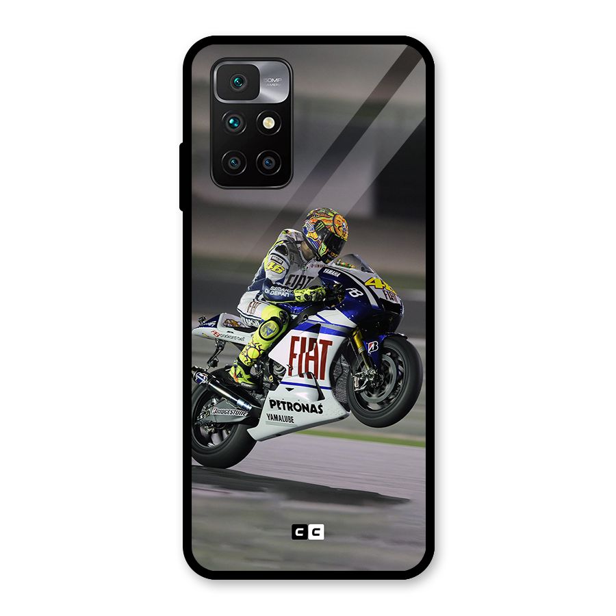 Champion Biker Glass Back Case for Redmi 10 Prime