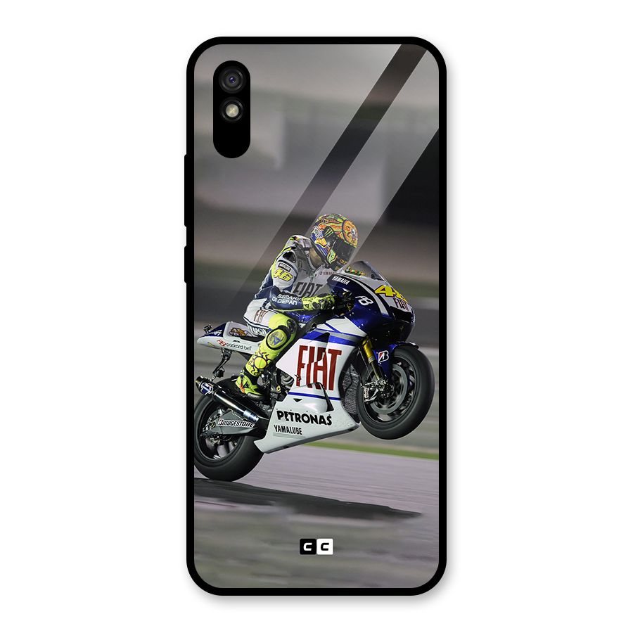 Champion Biker Glass Back Case for Redmi 9A