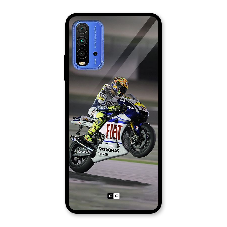 Champion Biker Glass Back Case for Redmi 9 Power