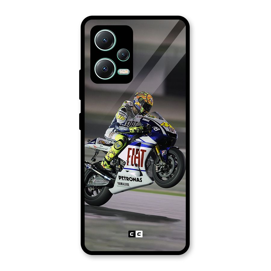 Champion Biker Glass Back Case for Redmi Note 12 5G