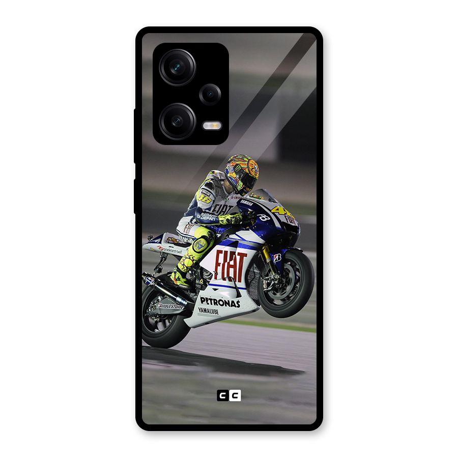 Champion Biker Glass Back Case for Redmi Note 12 Pro