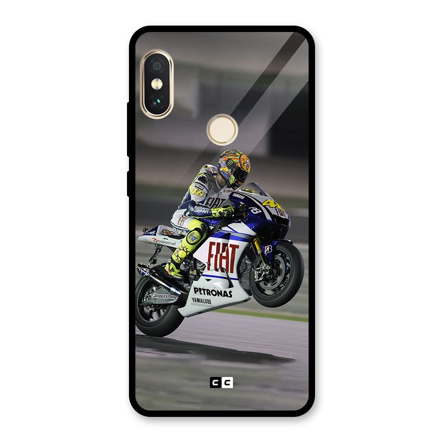 Champion Biker Glass Back Case for Redmi Note 5 Pro