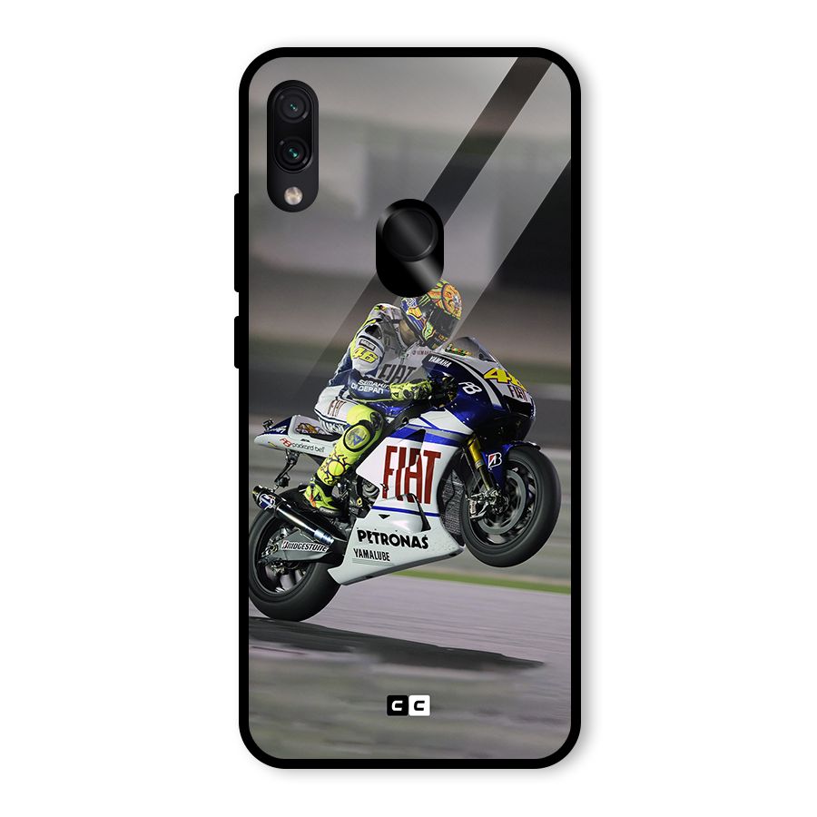 Champion Biker Glass Back Case for Redmi Note 7S