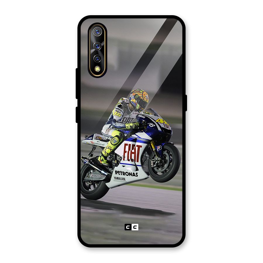 Champion Biker Glass Back Case for Vivo S1