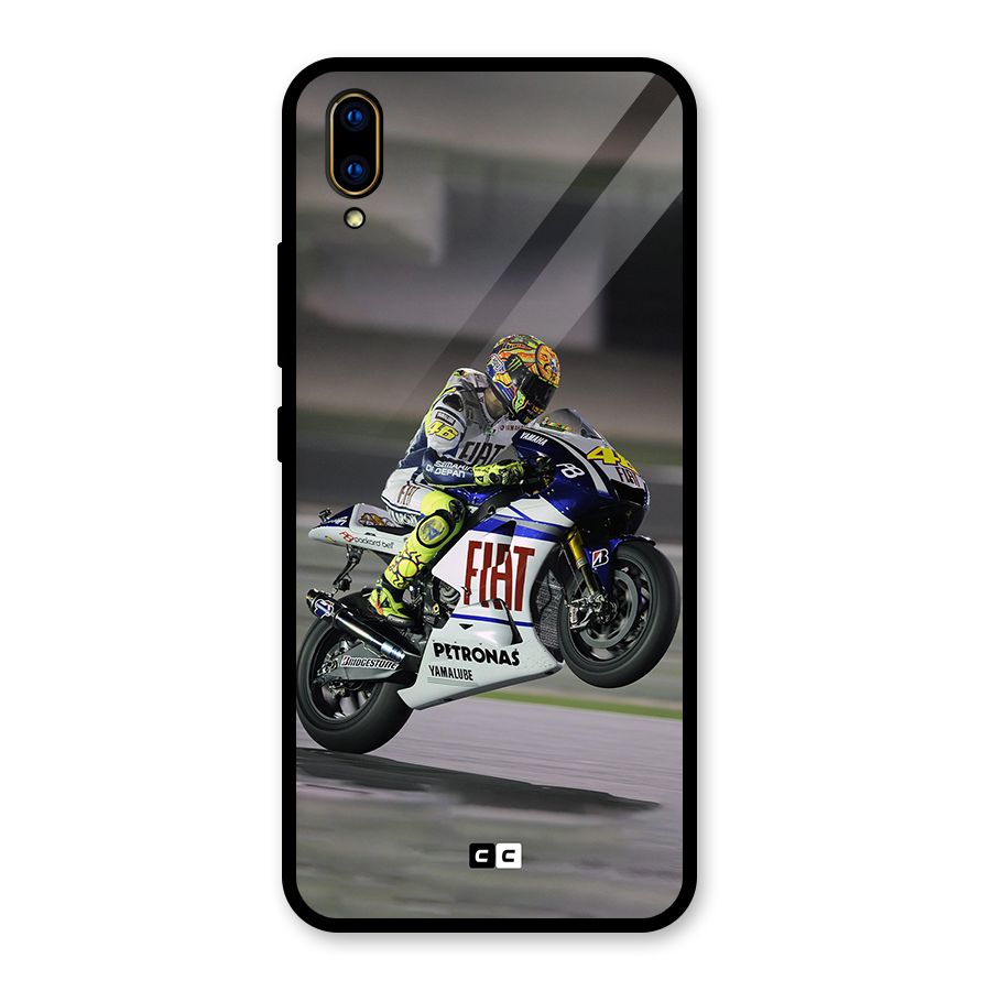 Champion Biker Glass Back Case for Vivo V11 Pro
