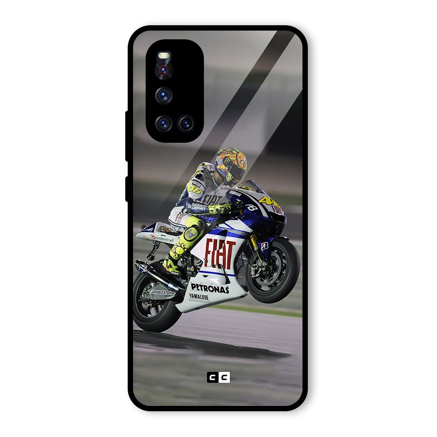 Champion Biker Glass Back Case for Vivo V19