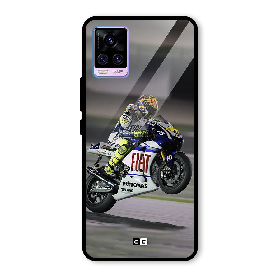 Champion Biker Glass Back Case for Vivo V20 Pro
