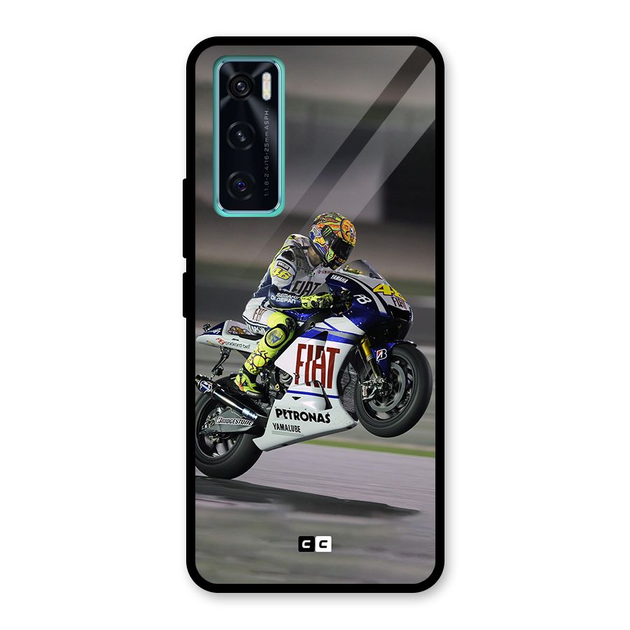 Champion Biker Glass Back Case for Vivo V20 SE