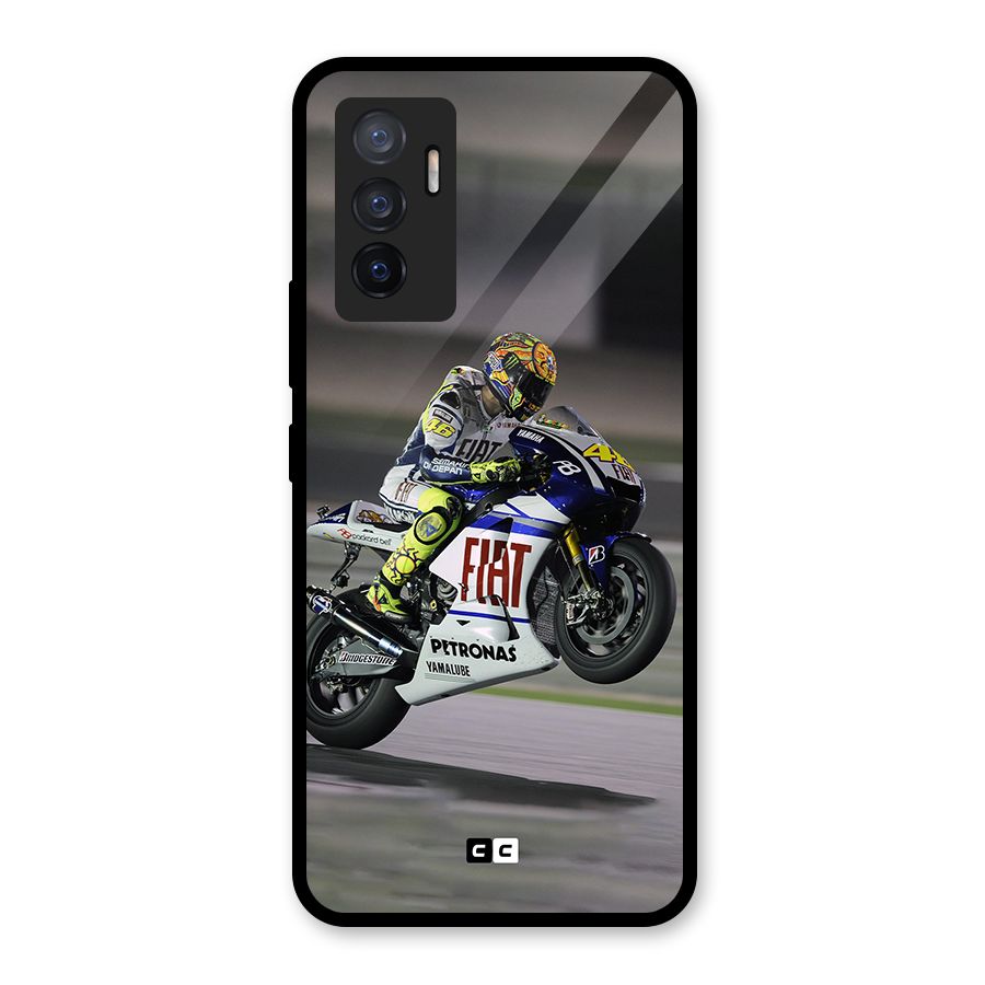 Champion Biker Glass Back Case for Vivo V23e