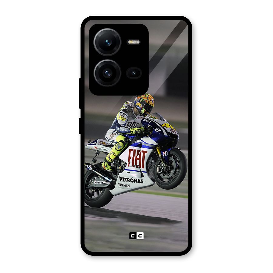 Champion Biker Glass Back Case for Vivo V25