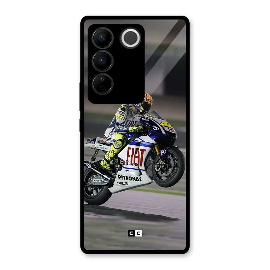 Champion Biker Glass Back Case for Vivo V27