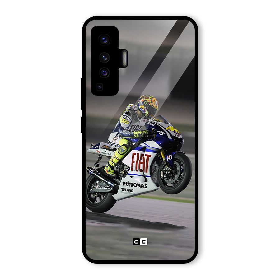 Champion Biker Glass Back Case for Vivo X50