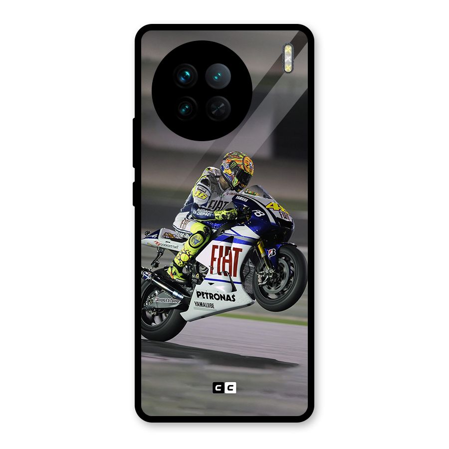 Champion Biker Glass Back Case for Vivo X90