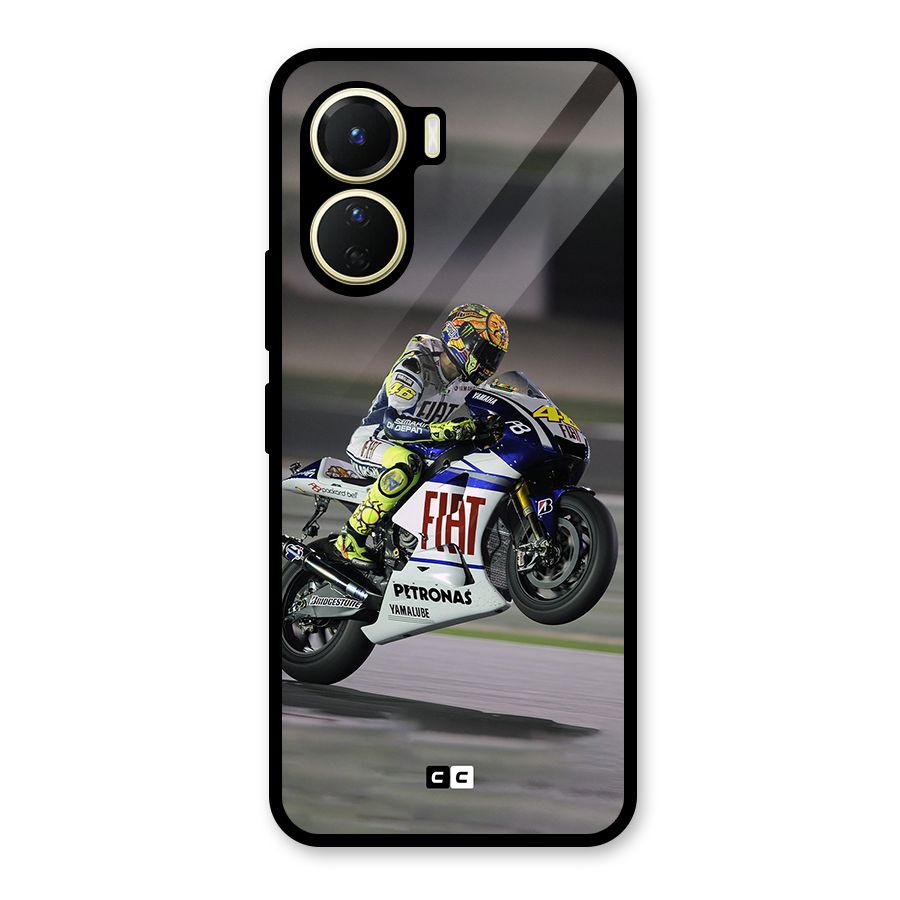 Champion Biker Glass Back Case for Vivo Y16