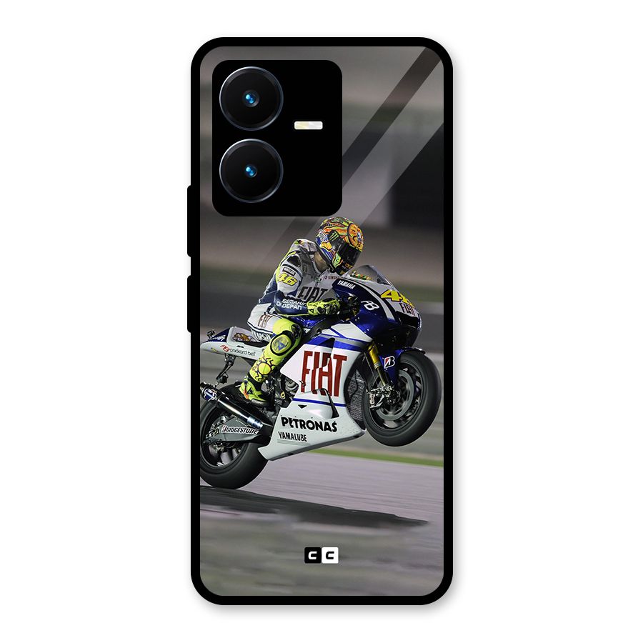 Champion Biker Glass Back Case for Vivo Y22