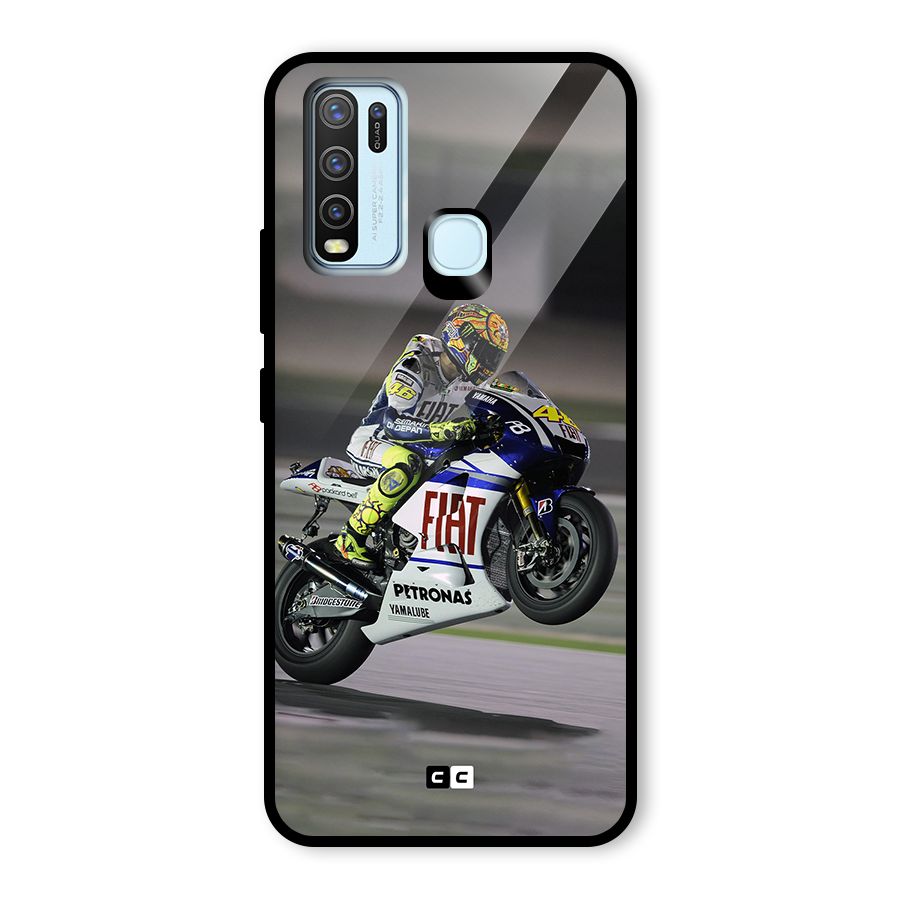 Champion Biker Glass Back Case for Vivo Y30