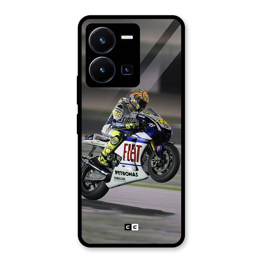 Champion Biker Glass Back Case for Vivo Y35
