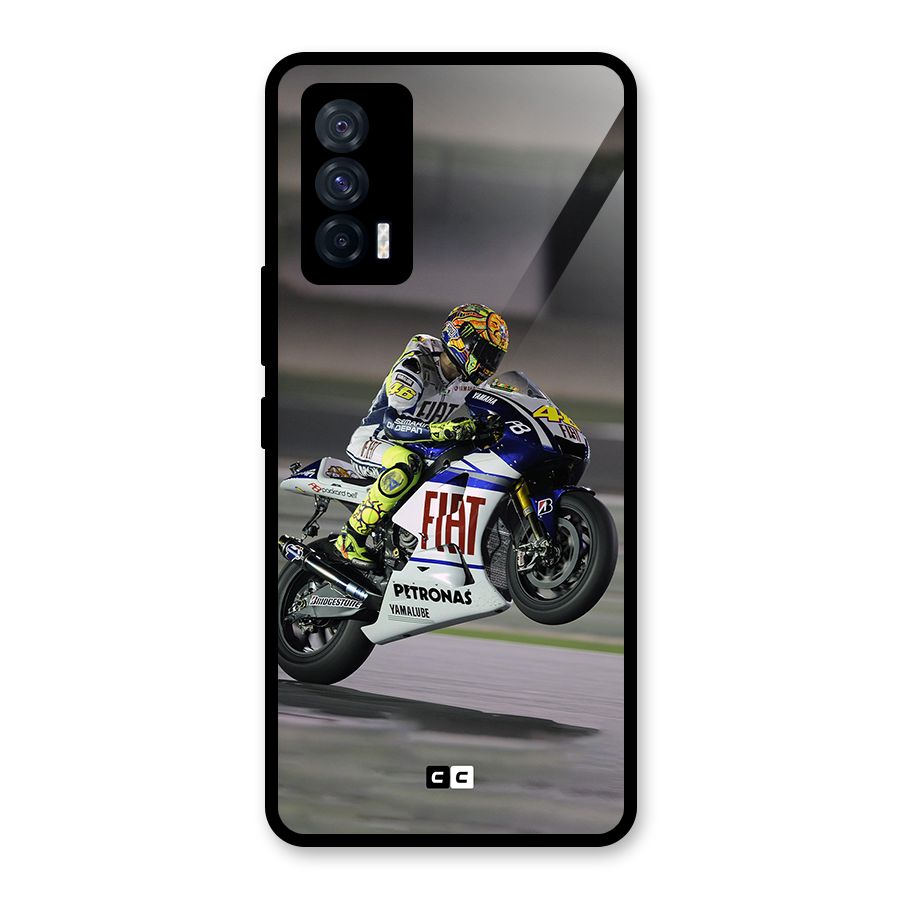 Champion Biker Glass Back Case for Vivo iQOO 7 5G