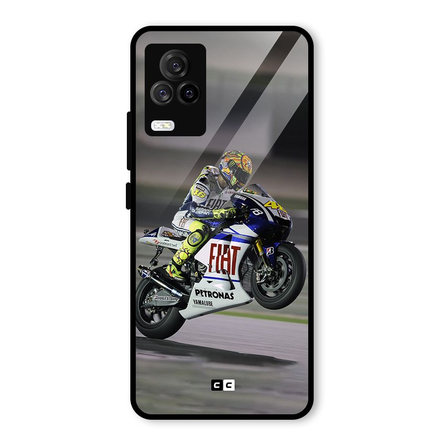Champion Biker Glass Back Case for Vivo iQOO 7 Legend 5G