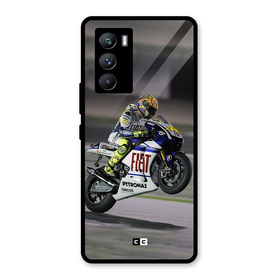Champion Biker Glass Back Case for Vivo iQOO 9 SE