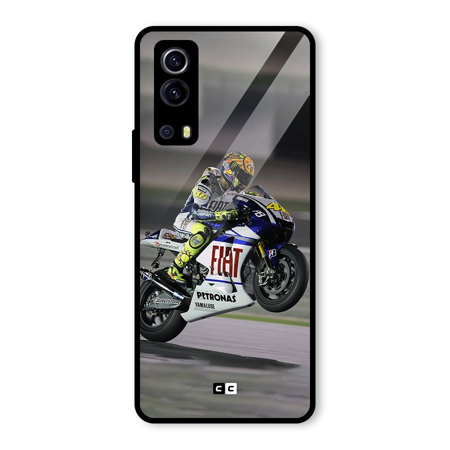 Champion Biker Glass Back Case for Vivo iQOO Z3