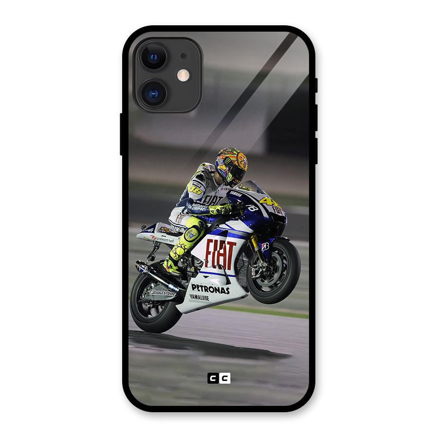 Champion Biker Glass Back Case for iPhone 11