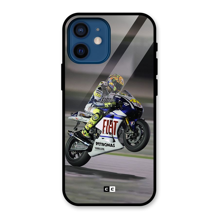 Champion Biker Glass Back Case for iPhone 12 Mini