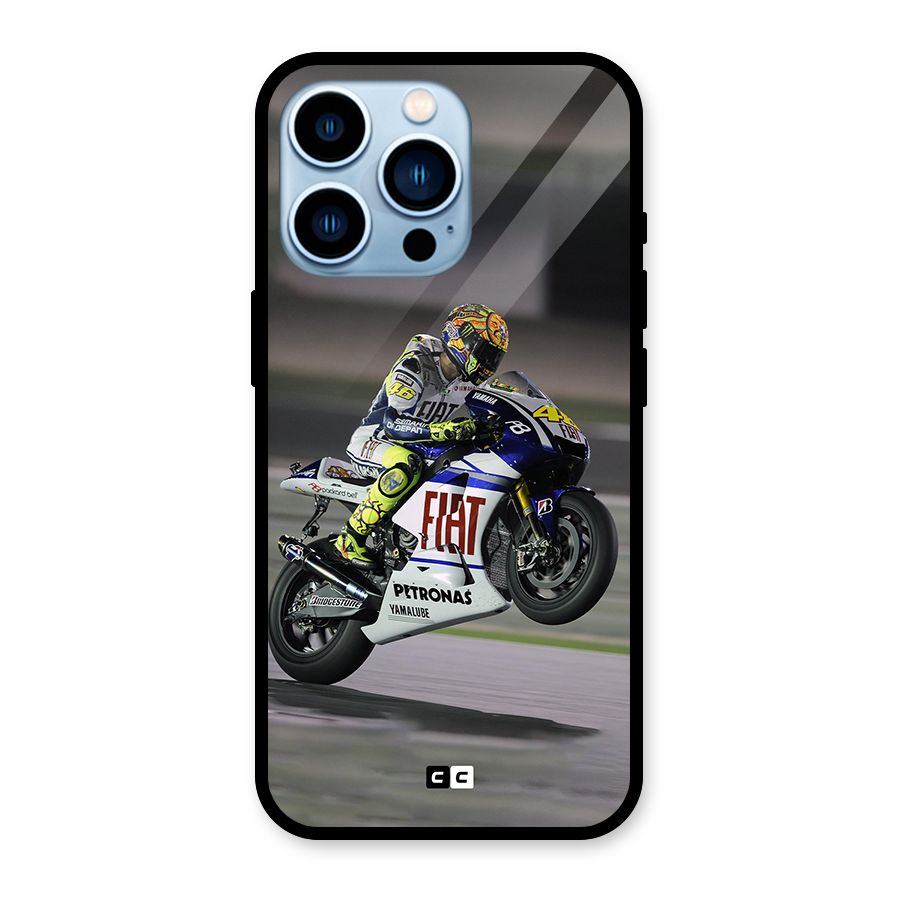 Champion Biker Glass Back Case for iPhone 13 Pro