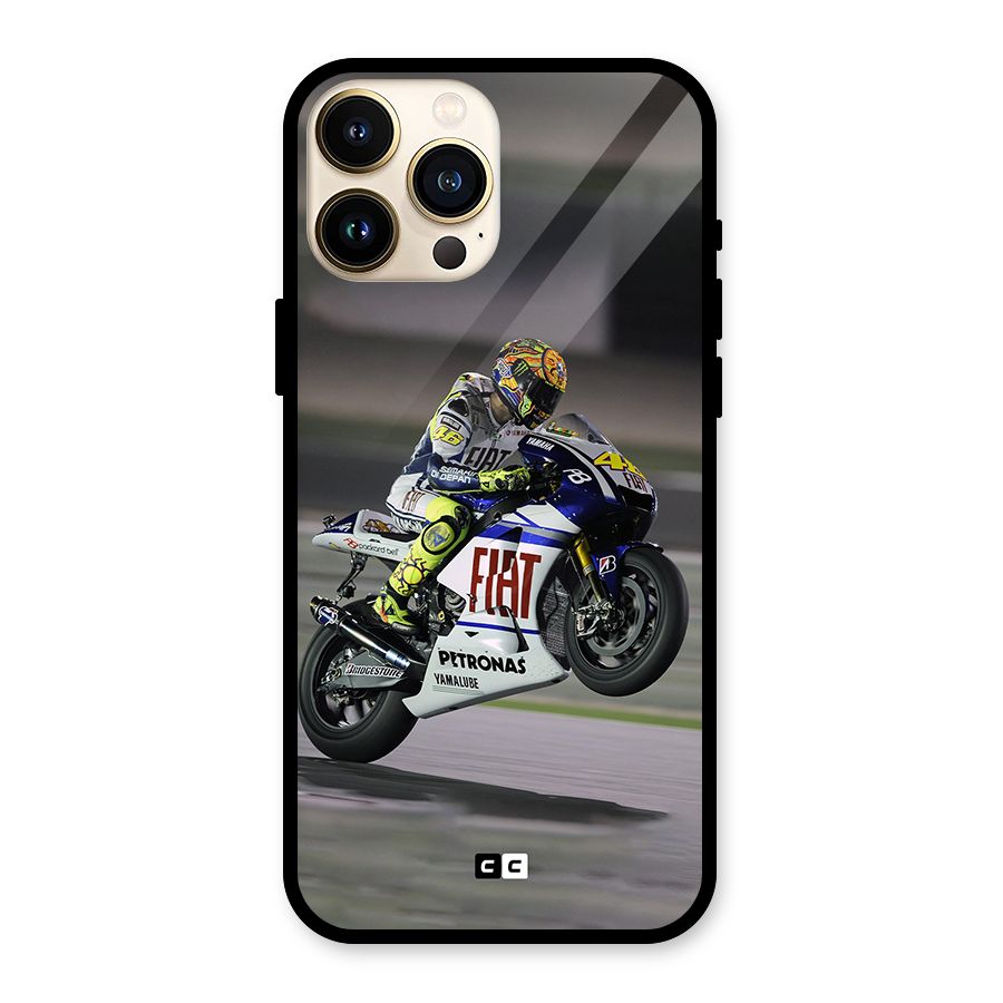 Champion Biker Glass Back Case for iPhone 13 Pro Max