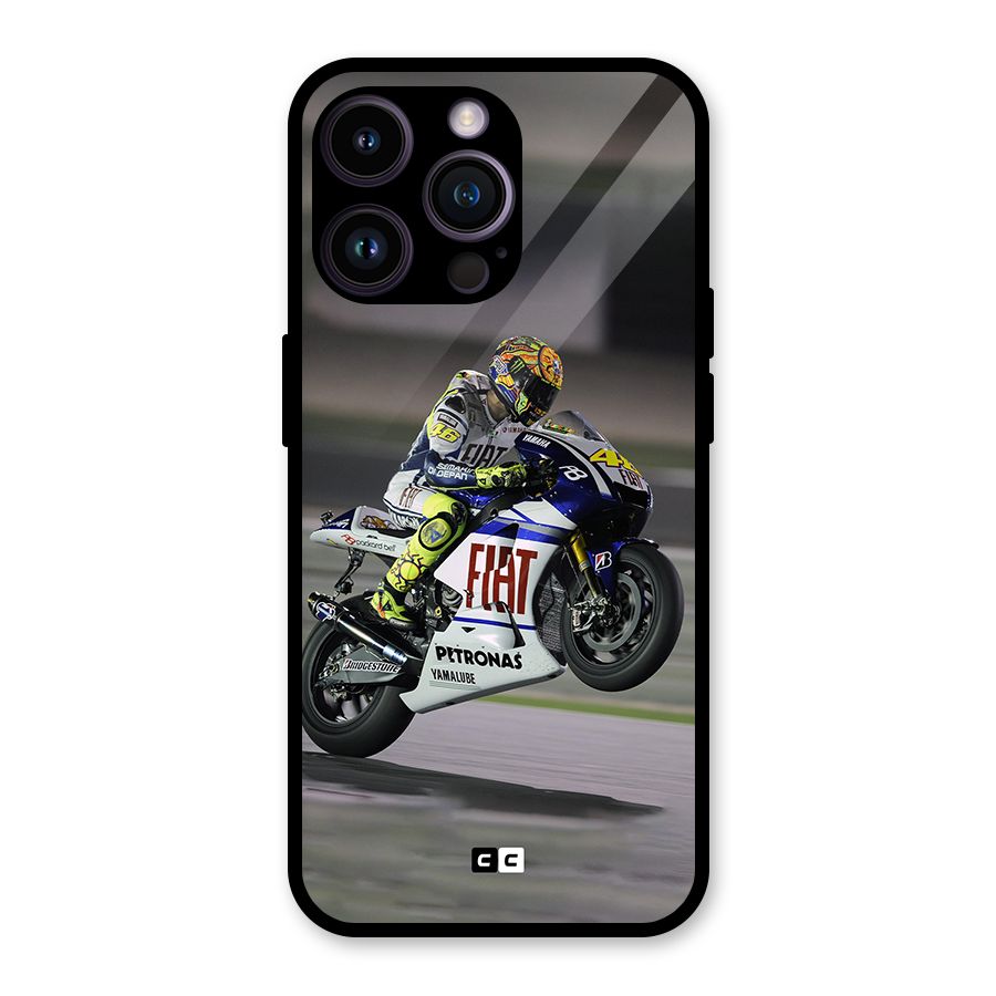 Champion Biker Glass Back Case for iPhone 14 Pro Max