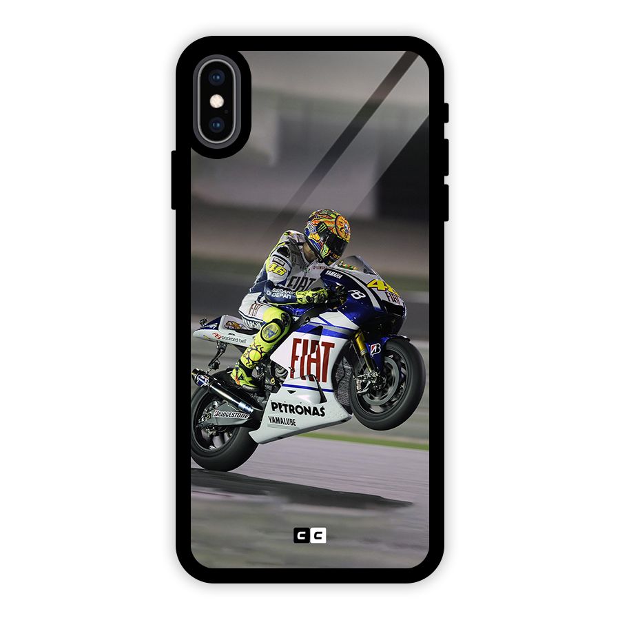 Champion Biker Glass Back Case for iPhone XS Max