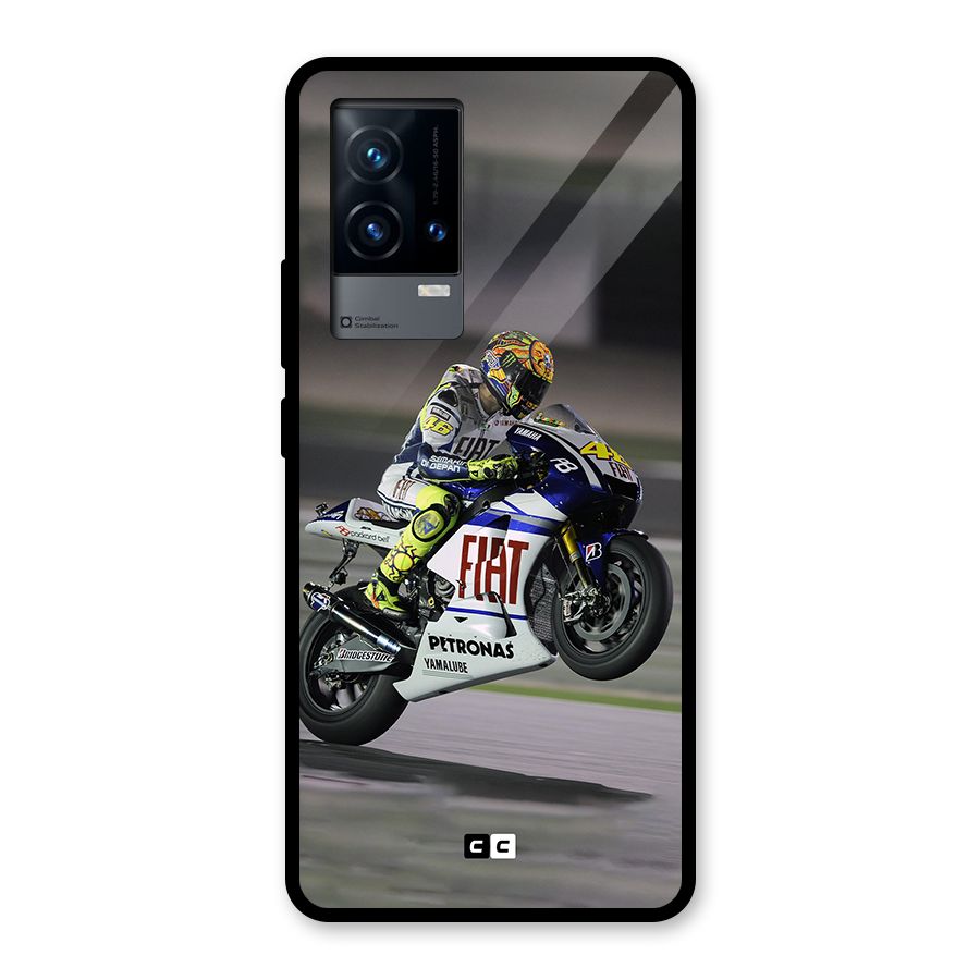 Champion Biker Glass Back Case for iQOO 9 5G