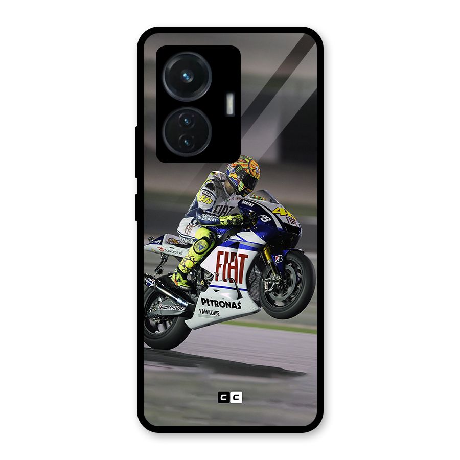 Champion Biker Glass Back Case for iQOO Z6 44W