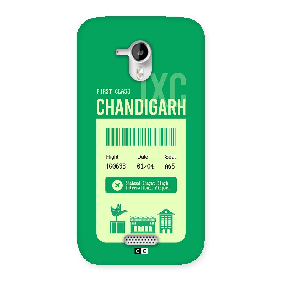 Chandigarh Boarding Pass Back Case for Canvas HD A116