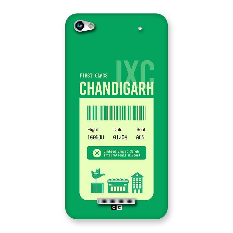 Chandigarh Boarding Pass Back Case for Canvas Hue 2 A316