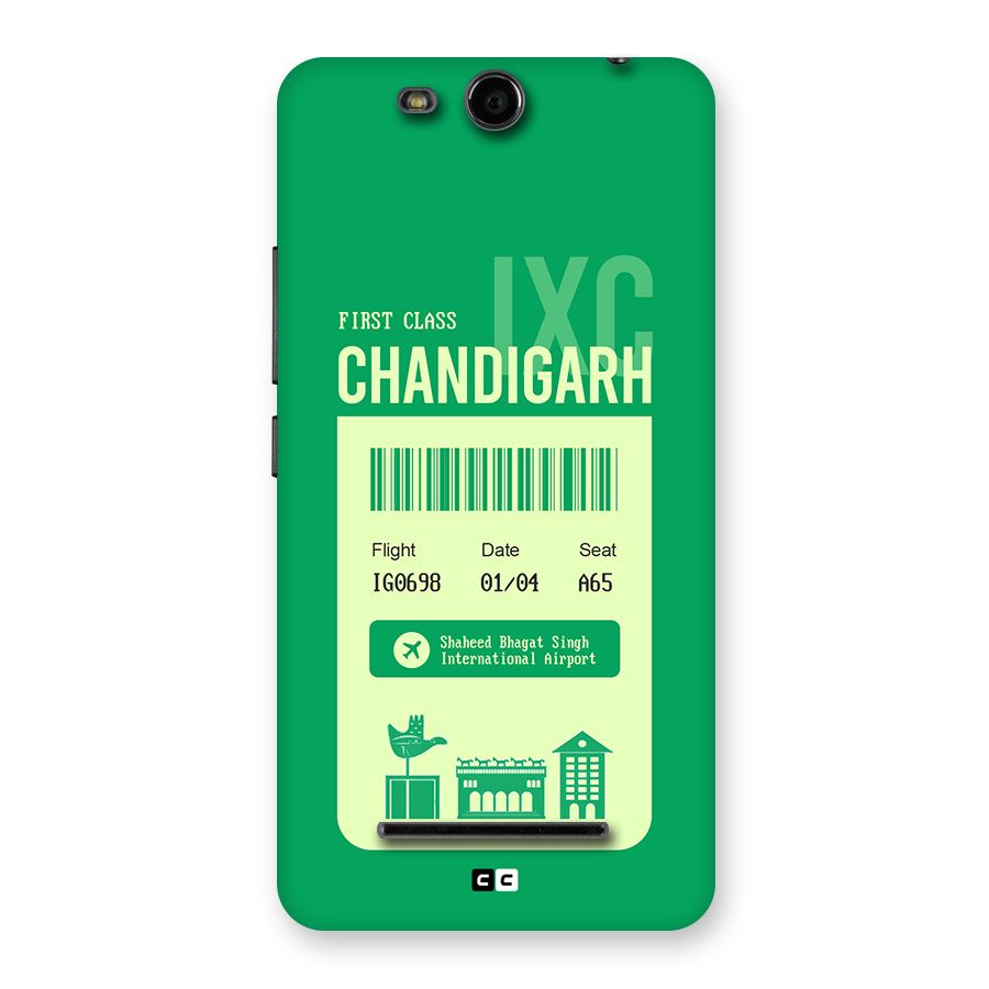 Chandigarh Boarding Pass Back Case for Canvas Juice 3 Q392