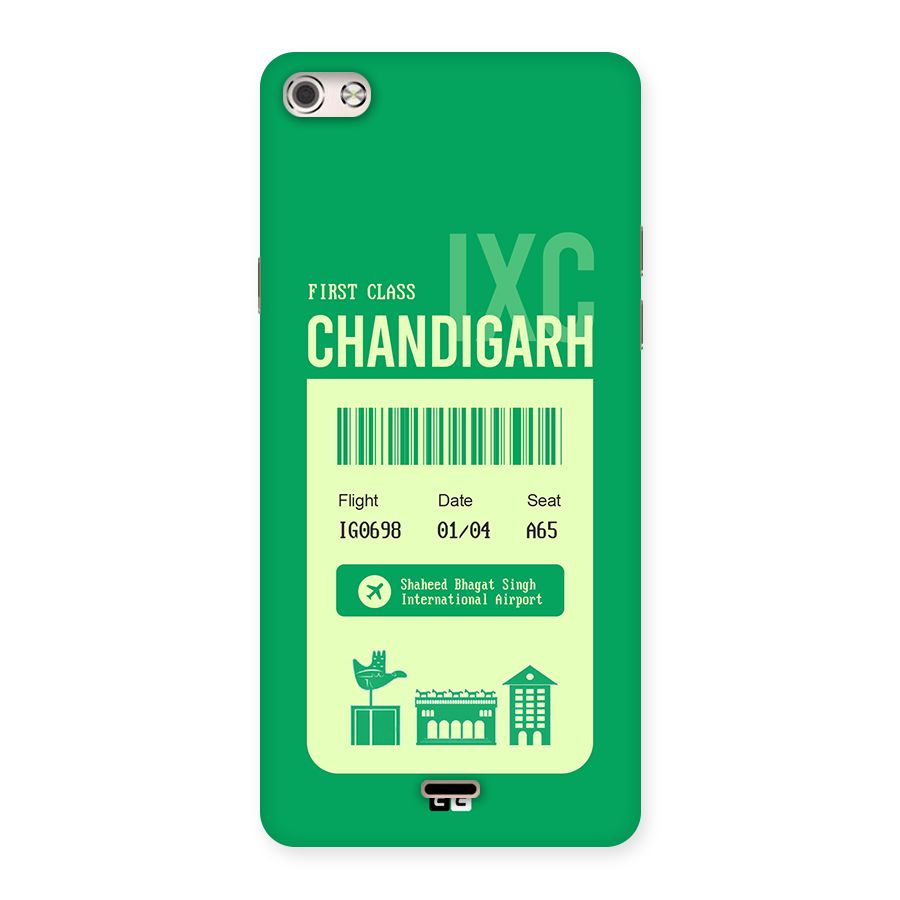 Chandigarh Boarding Pass Back Case for Canvas Silver 5