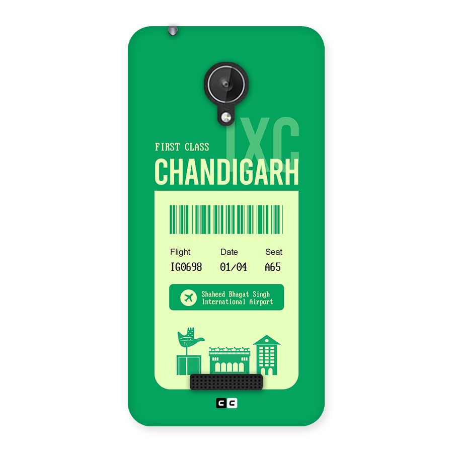 Chandigarh Boarding Pass Back Case for Canvas Spark Q380