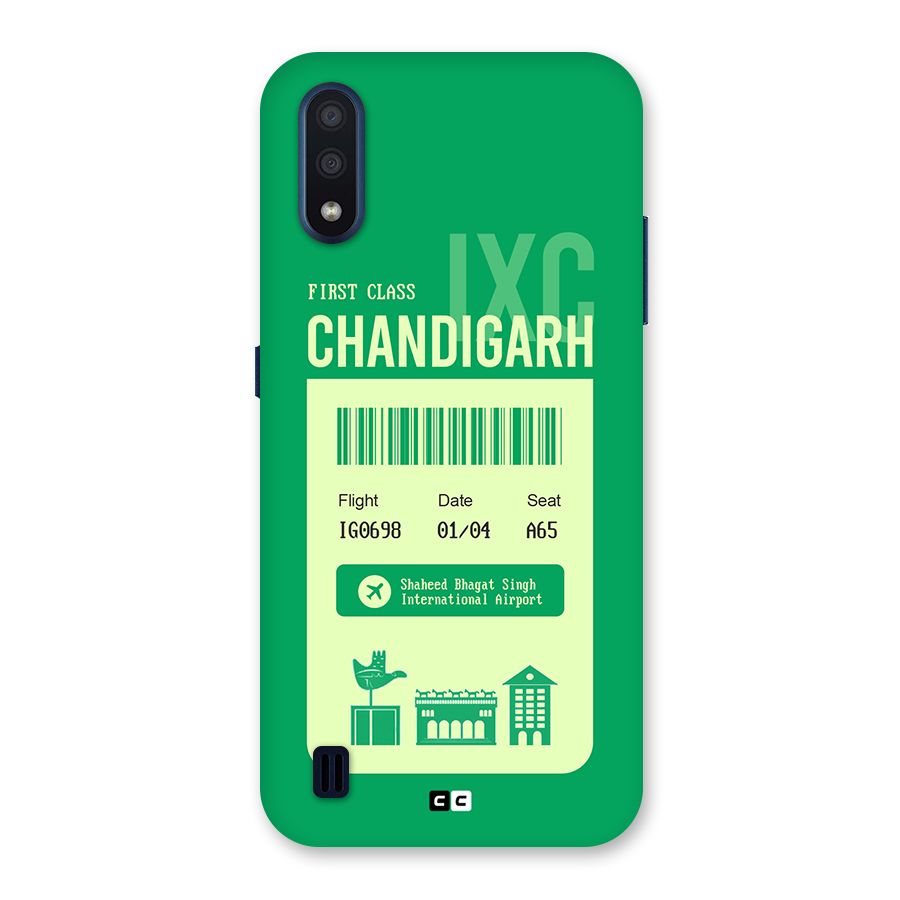 Chandigarh Boarding Pass Back Case for Galaxy M01