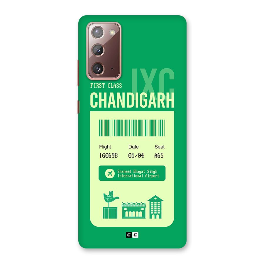 Chandigarh Boarding Pass Back Case for Galaxy Note 20