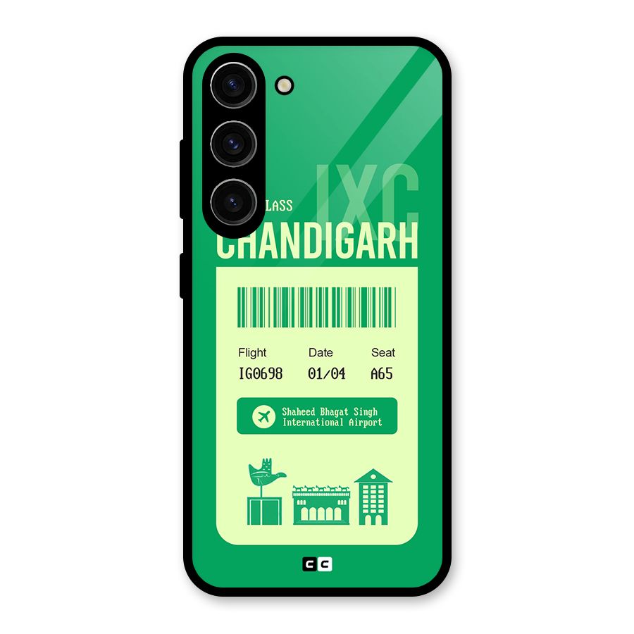 Chandigarh Boarding Pass Glass Back Case for Galaxy S23