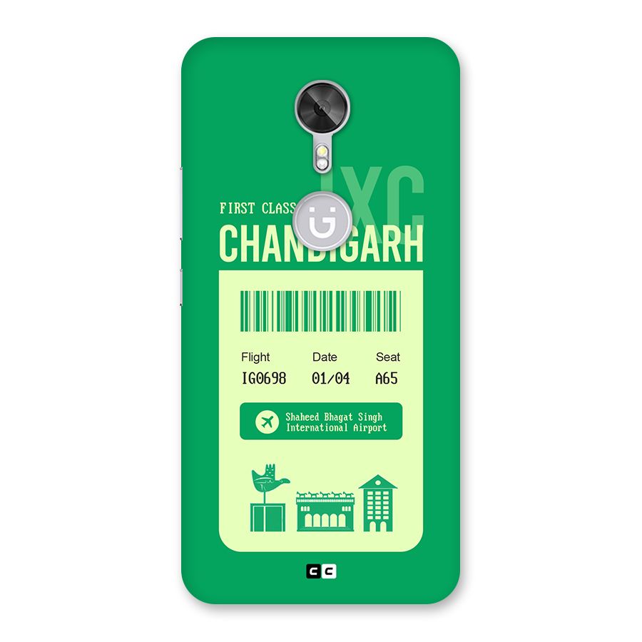 Chandigarh Boarding Pass Back Case for Gionee A1