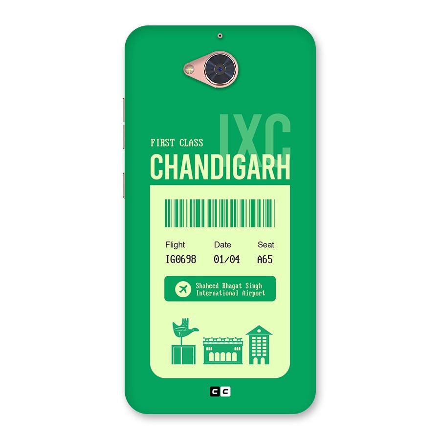 Chandigarh Boarding Pass Back Case for Gionee S6 Pro
