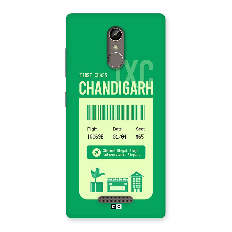 Chandigarh Boarding Pass Back Case for Gionee S6s