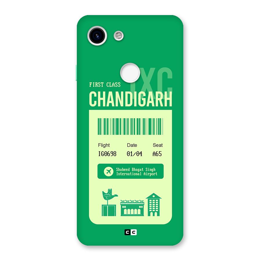 Chandigarh Boarding Pass Back Case for Google Pixel 3