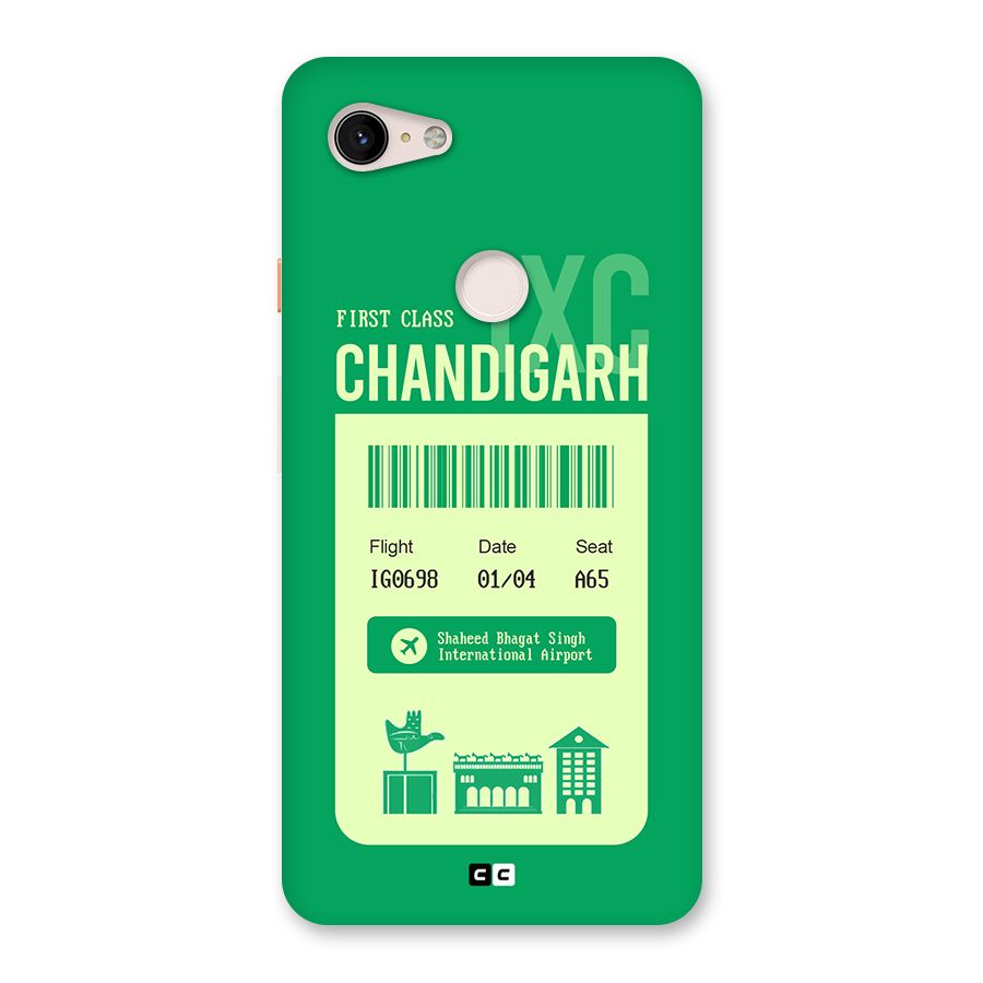 Chandigarh Boarding Pass Back Case for Google Pixel 3 XL