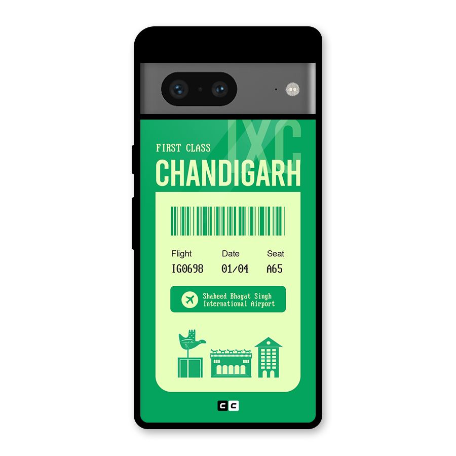 Chandigarh Boarding Pass Glass Back Case for Google Pixel 7