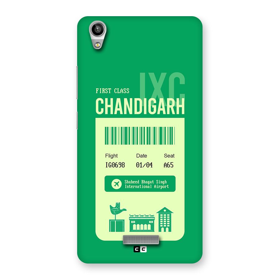 Chandigarh Boarding Pass Back Case for Lava Pixel V1