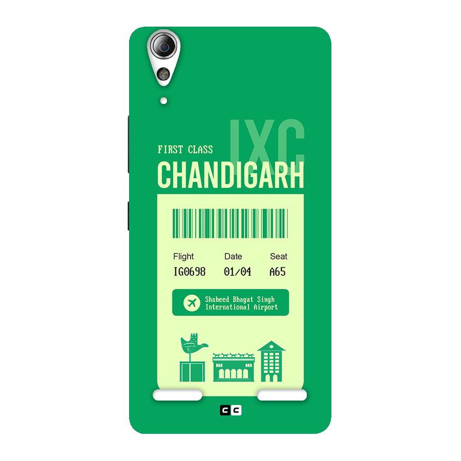 Chandigarh Boarding Pass Back Case for Lenovo A6000